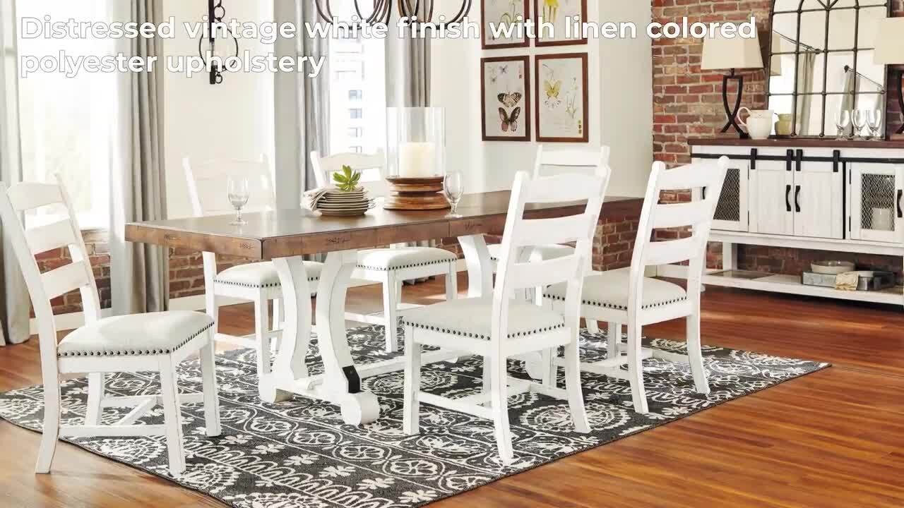 在庫処分　CHARLE SELIFIA クリアホワイトセット Signature DESIGN BY ASHLEY Valebeck White Polyester with Cushion