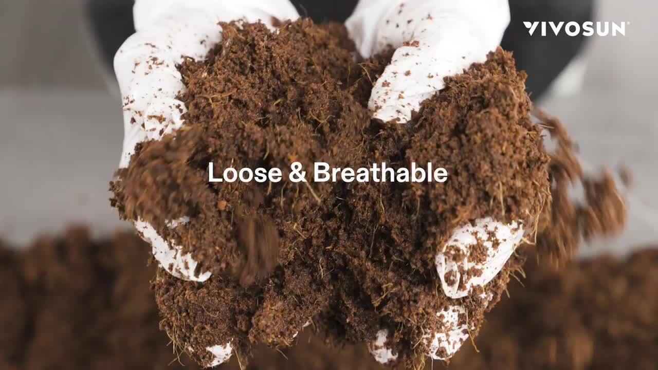 VIVOSUN 1.4 lbs. Organic Compressed Coconut Coir Brick Coconut