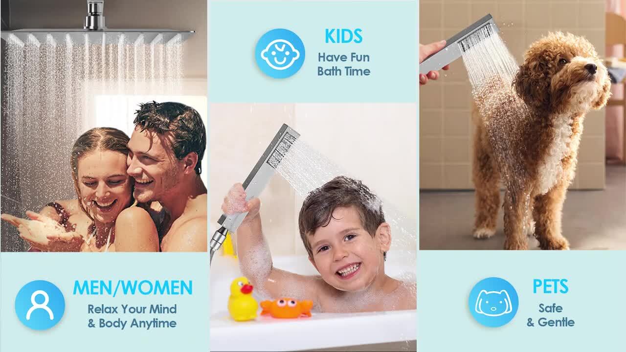 3-Spray with 2.5 GPM 10 in. 3 Functions Tub Wall Mount Dual Shower Heads in Spot in Brushed Nickle (Valve Included) 3-Spray with 2.5 GPM 10 in. 3 Functions Tub Wall Mount Dual Shower Heads in Spot in Brushed Nickle (Valve Included)