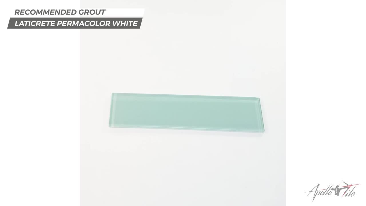 Apollo Tile (Sample) Blue 3-in x 12-in Polished Glass Floor and Wall Tile