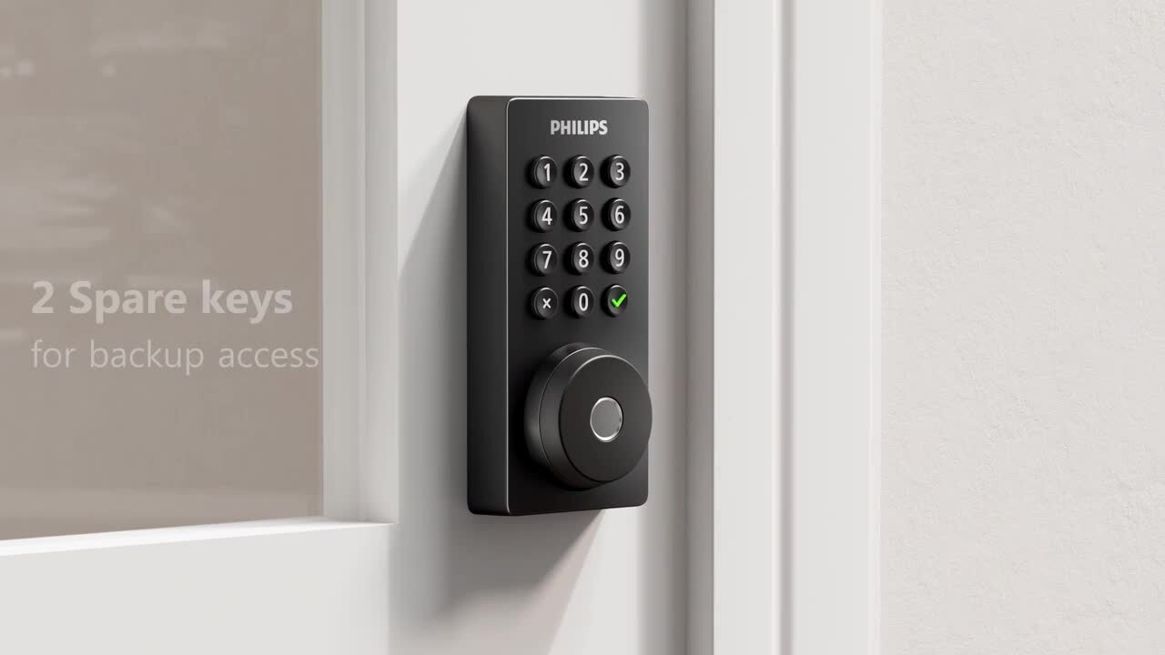 Philips Satin Nickel Single Cylinder Electronic Deadbolt with