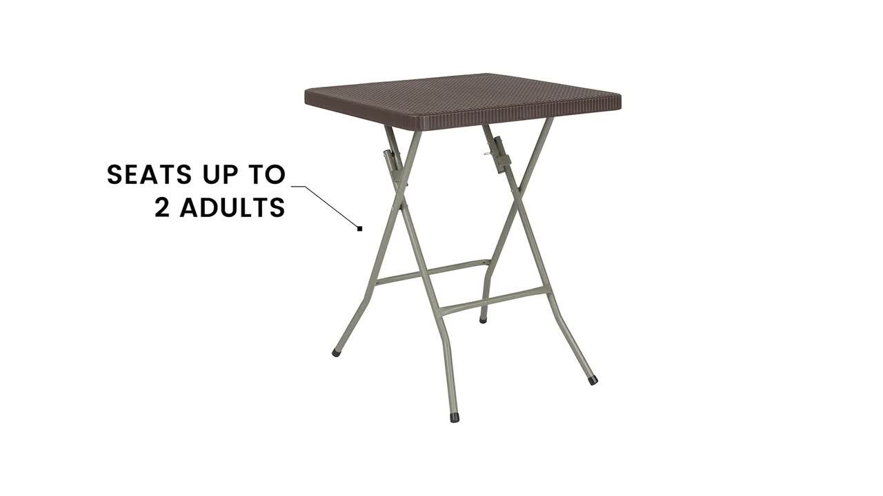 brown folding table