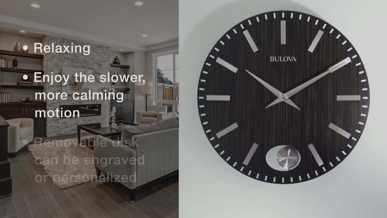 Bulova Bronze 19 in. wall clock with pendulum C4119 - The Home Depot