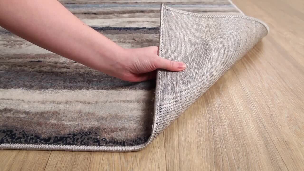 Livabliss Furaha Navy 7 ft. 10 in. x 10 ft. Abstract Area Rug