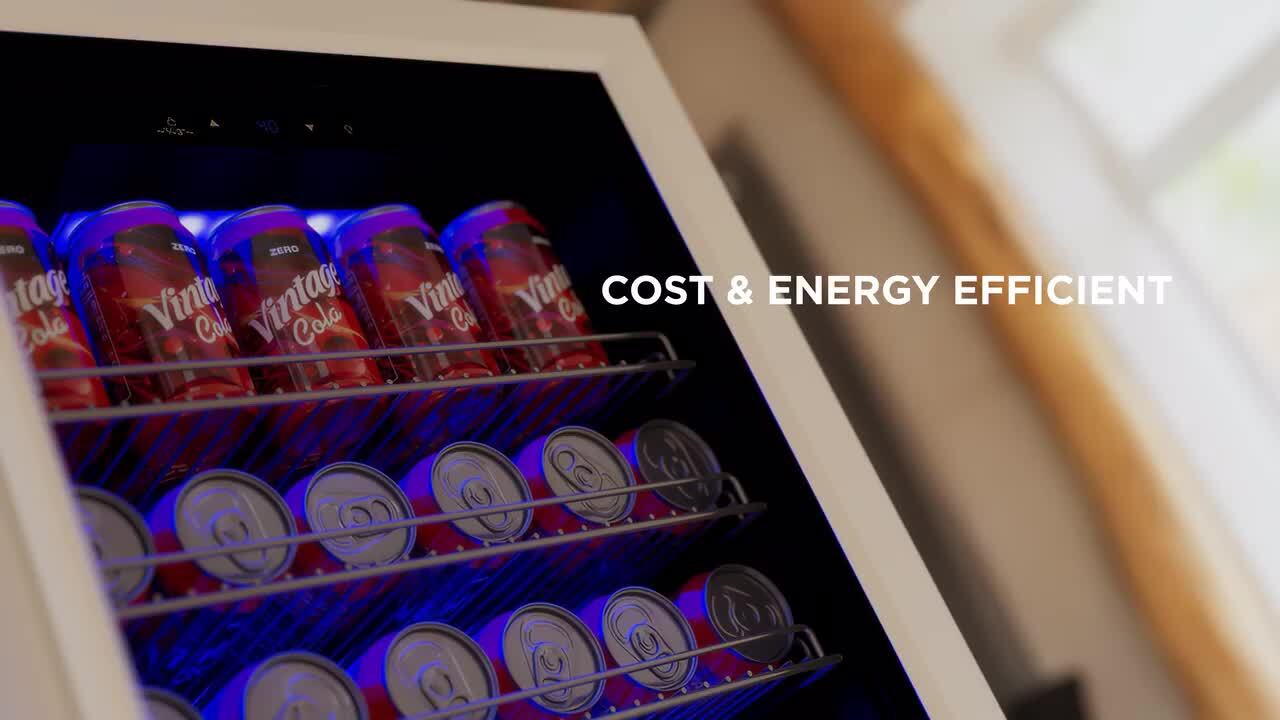 TCL 17.32 in. Single Zone 121 Cans Stainless Beverage Cooler