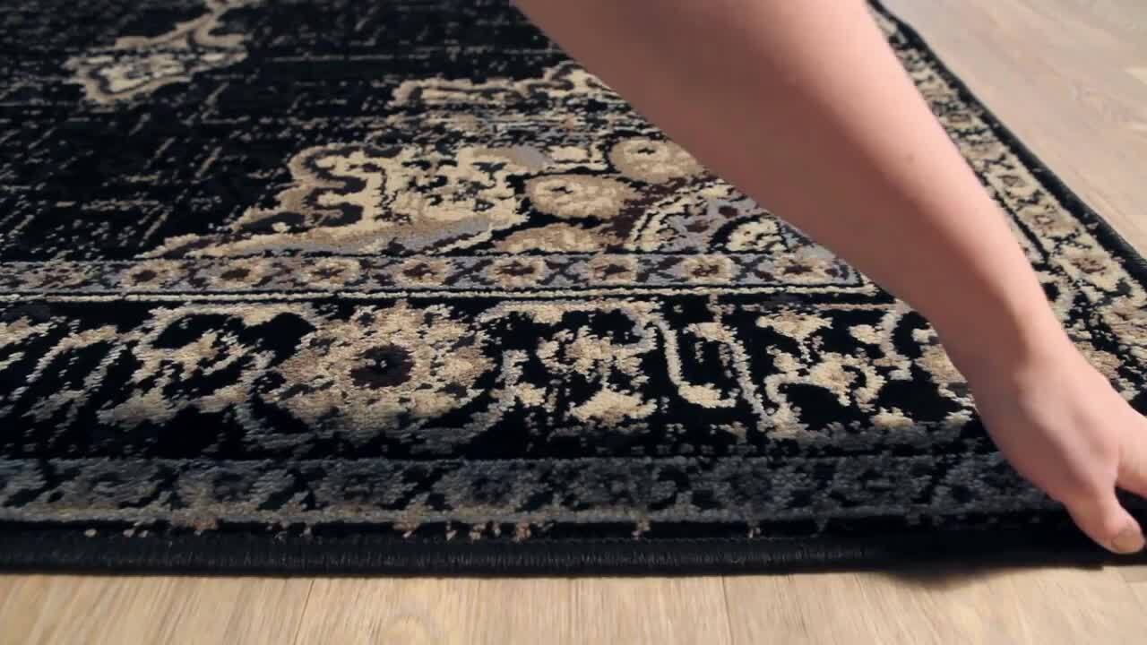 Livabliss Sora Black 5 ft. 3 in. x 7 ft. 6 in. Oriental Area Rug Livabliss Sora Black 5 ft. 3 in. x 7 ft. 6 in. Oriental Area Rug