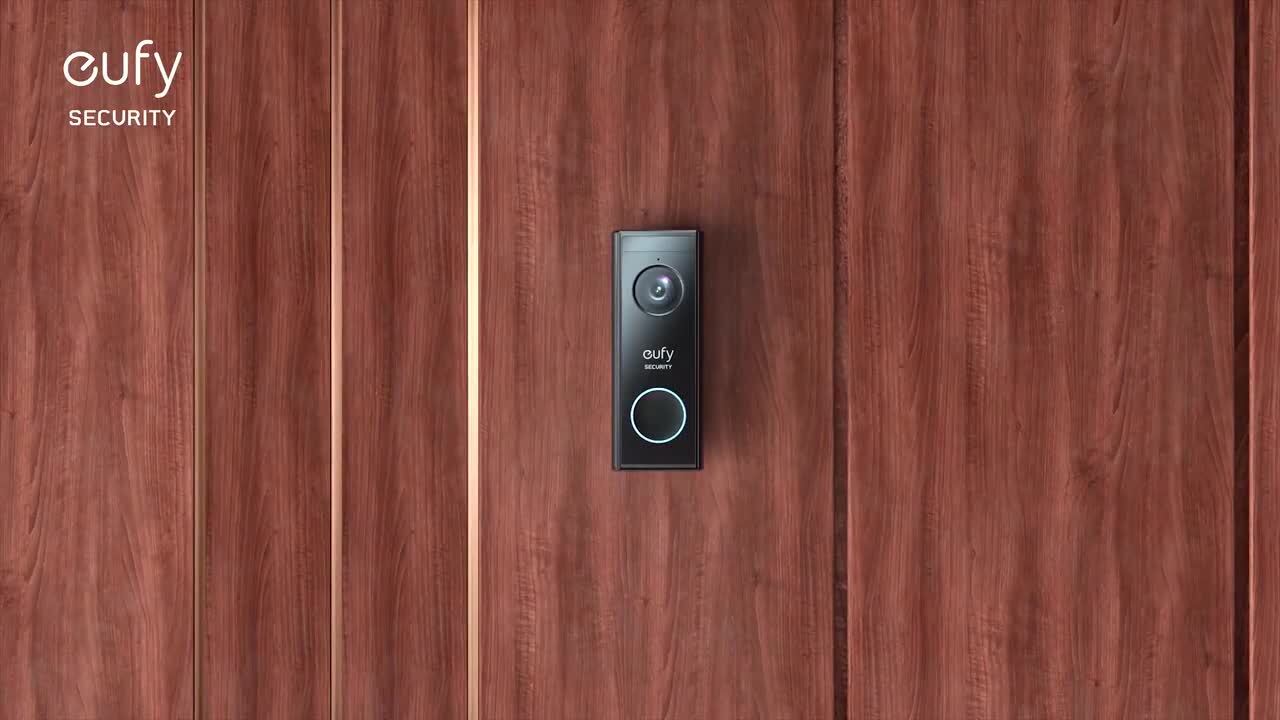 eufy Security Video Doorbell 2K Wi-Fi Wireless Add-on Smart Video Camera in  Black T82101W1 - The Home Depot