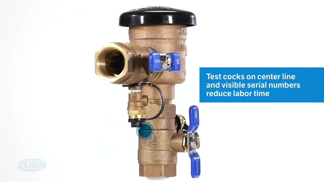 Wilkins 1 in. Pressure Vacuum Breaker Assembly with Union Ball