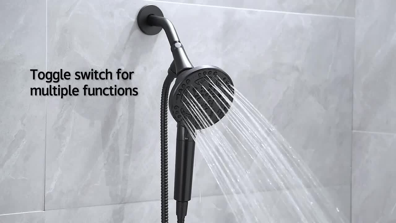 Heemli 7-Spray with 1.8 GPM 4.92 in. Wall Mount Adjustable