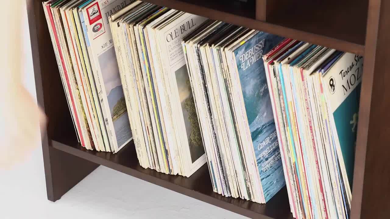 CROSLEY FURNITURE Portland Dark Brown Turntable Stand CF1145-BR