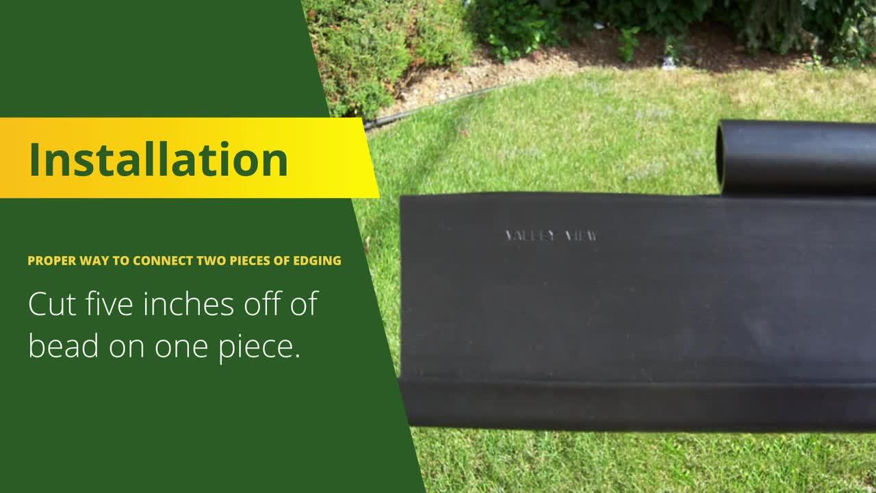 Valley View Industries Royal Diamond 60 ft. L x 5 in. H x 1 in. W Professional Black Plastic Lawn Edging Valley View Industries Royal Diamond 60 ft. L x 5 in. H x 1 in. W Professional Black Plastic Lawn Edging