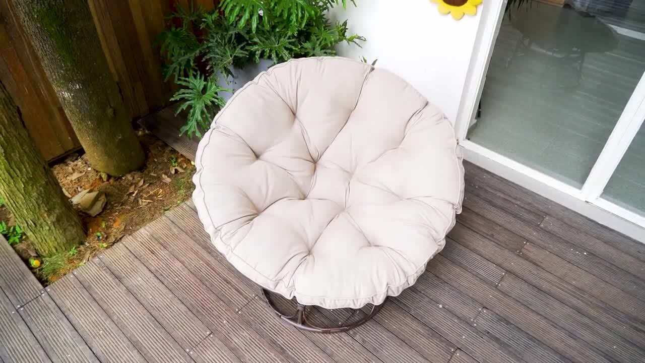  Better Homes & Gardens Papasan Chair with Fabric Cushion  (White) : Patio, Lawn & Garden