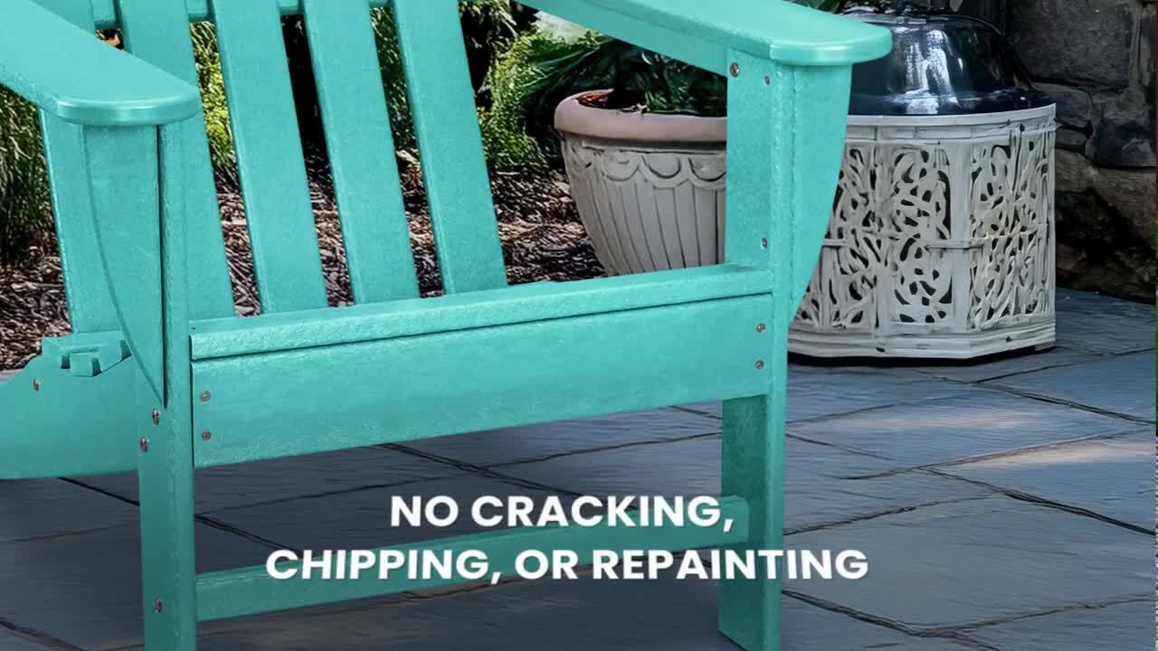 Hanover All-Weather Patio Adirondack Chair in Teak HVLNA10TE The