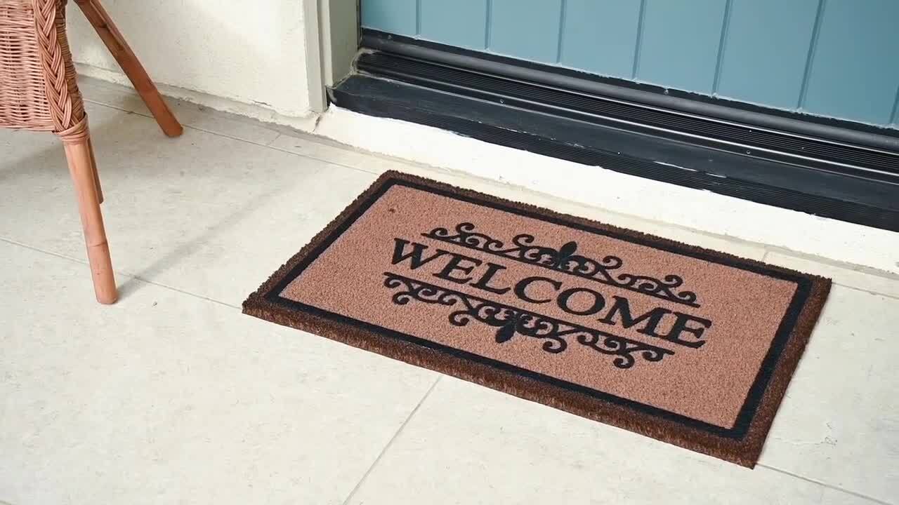 Home Sweet Home Doormat Flocked Coir Outdoor Welcome Mat -  in 2023