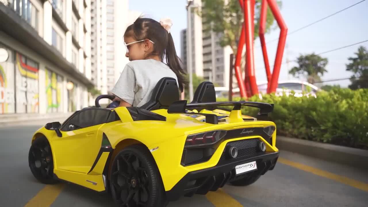 TOBBI 24-Volt Licensed Lamborghini 2 Seater Kids Ride On Car