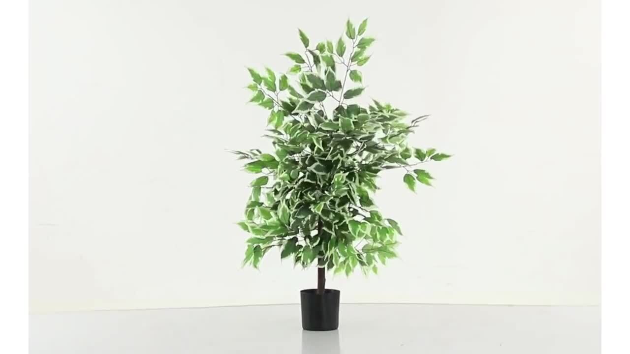 Litton Lane 73 in. H Ficus Artificial Tree with Realistic Leaves and Black  Plastic Pot 88287 - The Home Depot