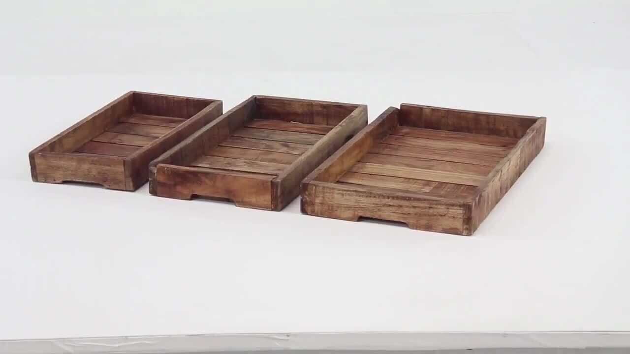 Simple Wood Tray Set of 3