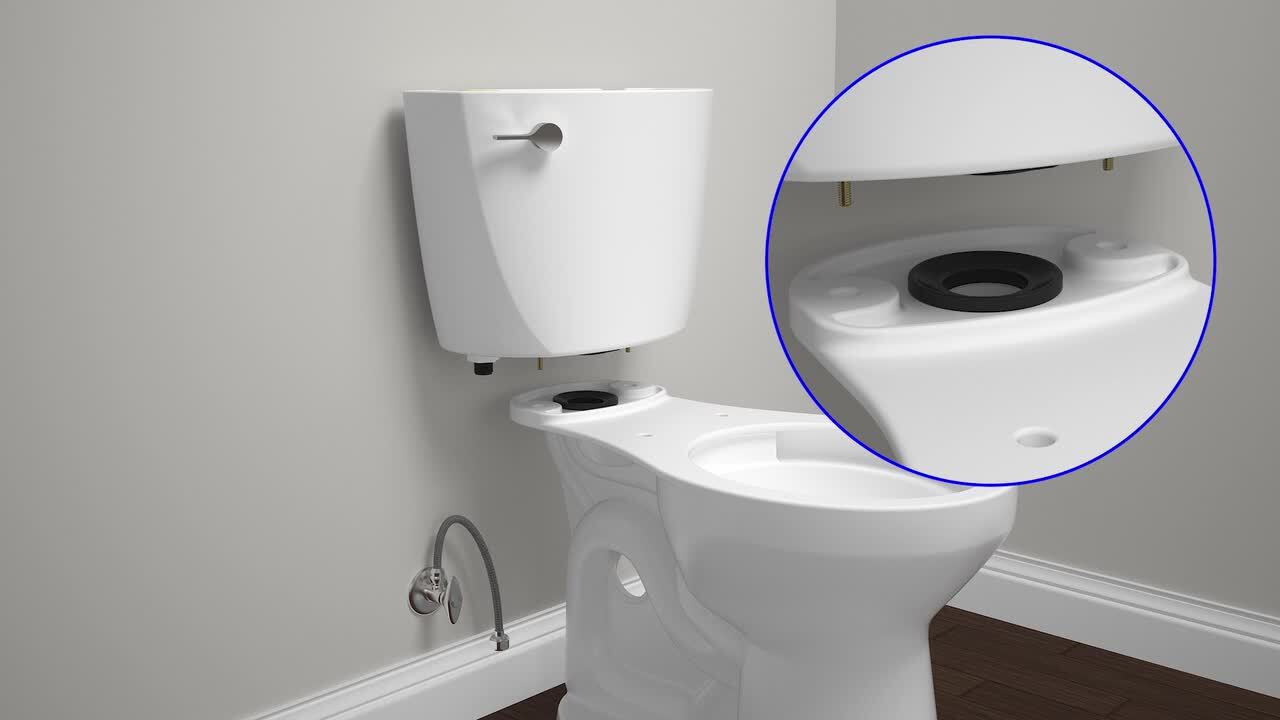 KOHLER Elmbrook Rev 360 Complete Solution 2-Piece 1.28 GPF Single Flush Elongated Toilet in White (Seat Included, 6-Pack)