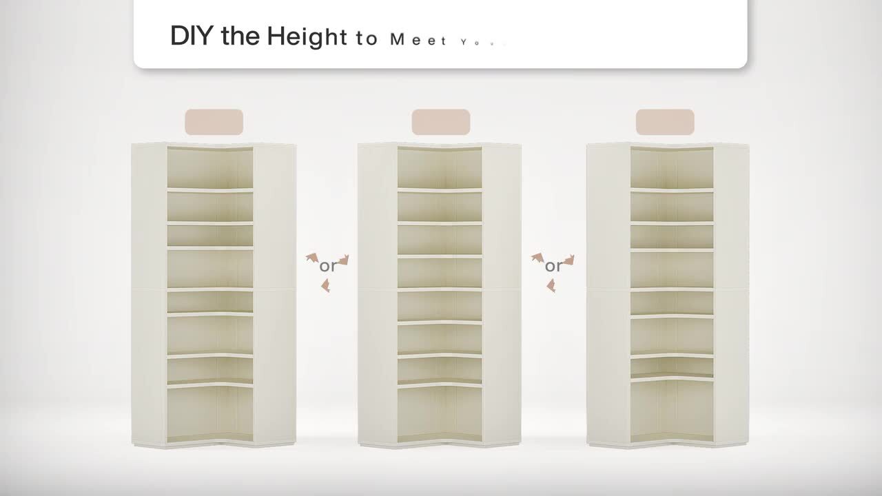 Tribesigns Way To Origin Corner Shoe Storage Cabinet - Thumbnail 2