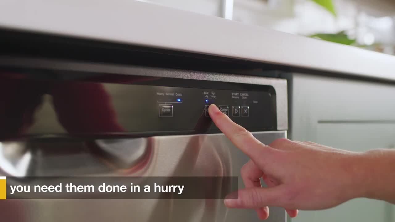 Whirlpool 24 Front Built-In Tall Tub Dishwasher in Stainless