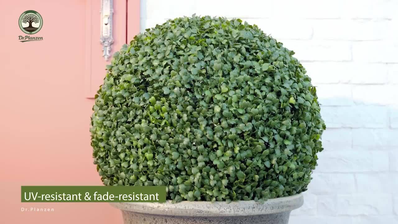 DR.Planzen 18in Artificial Topiary Balls UV-Resistant Greenery
