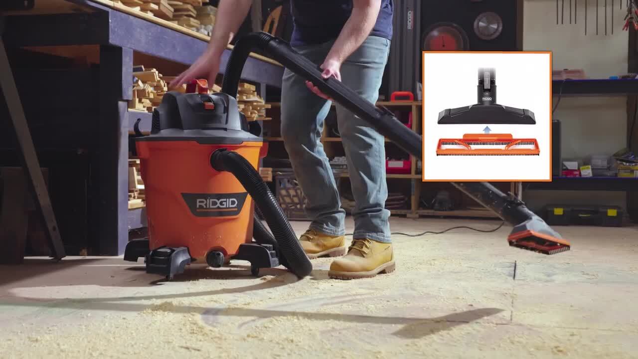 RIDGID 16 Gallon 5.0 Peak HP NXT Shop Vac Wet Dry Vacuum with General Debris Filter, Locking Hose and Accessory Attachments