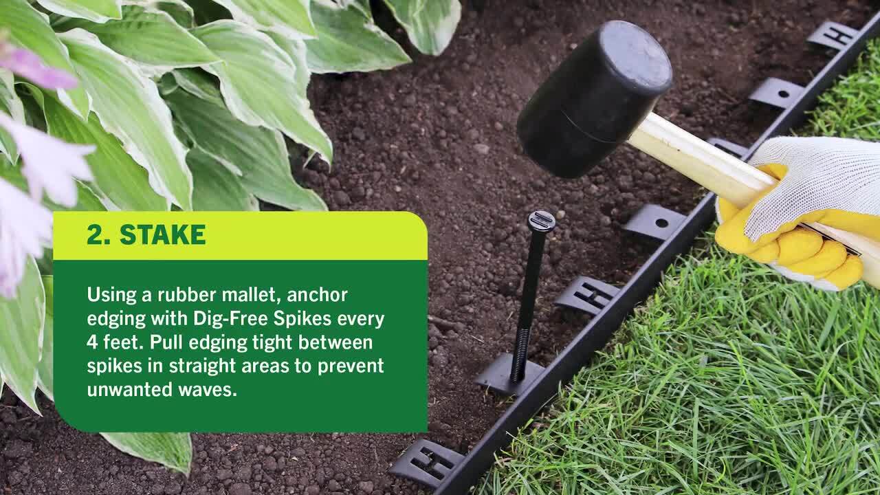 25' Black No-Dig Landscape Edging Kit