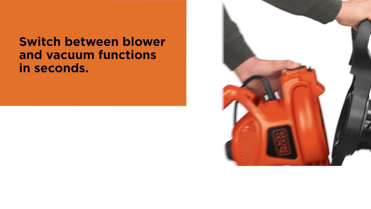 12 AMP 230 MPH 385 CFM Corded Electric 3 In 1 Handheld Leaf Blower Vacuum Mulcher with Tool Free Switchover