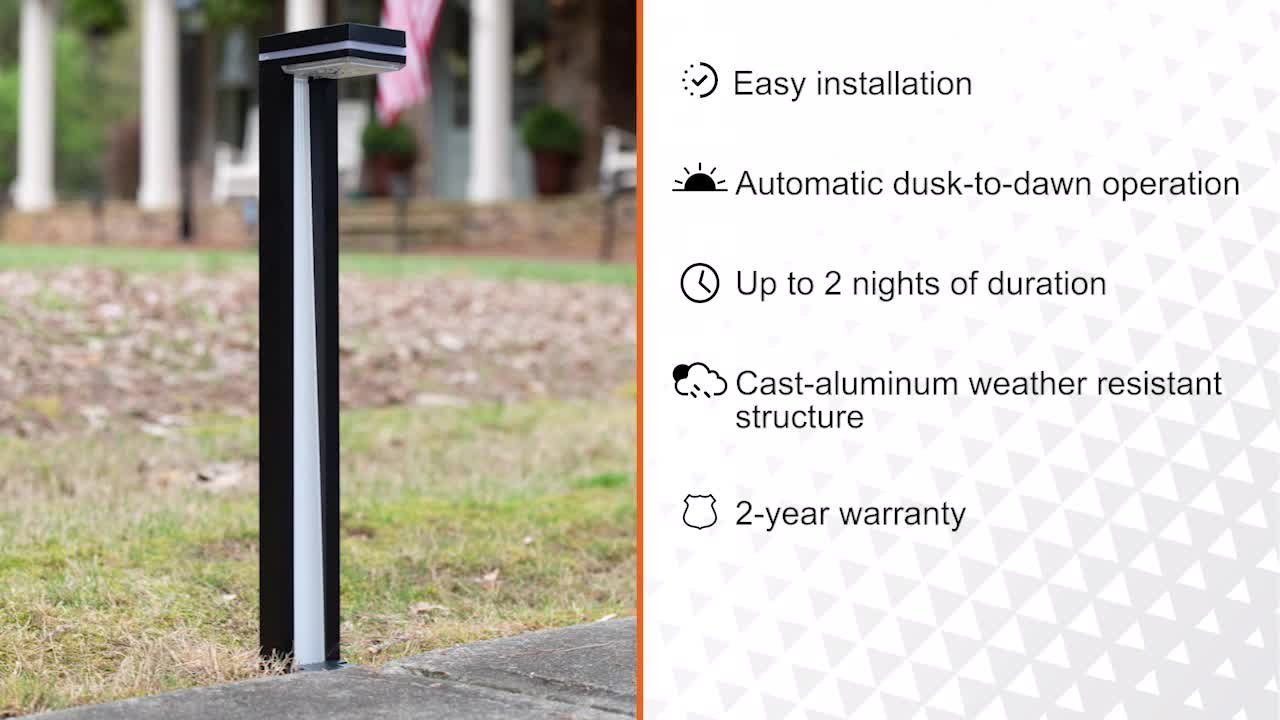 GAMA SONIC Black 60 Lumens Solar Outdoor LED Weather Resistant