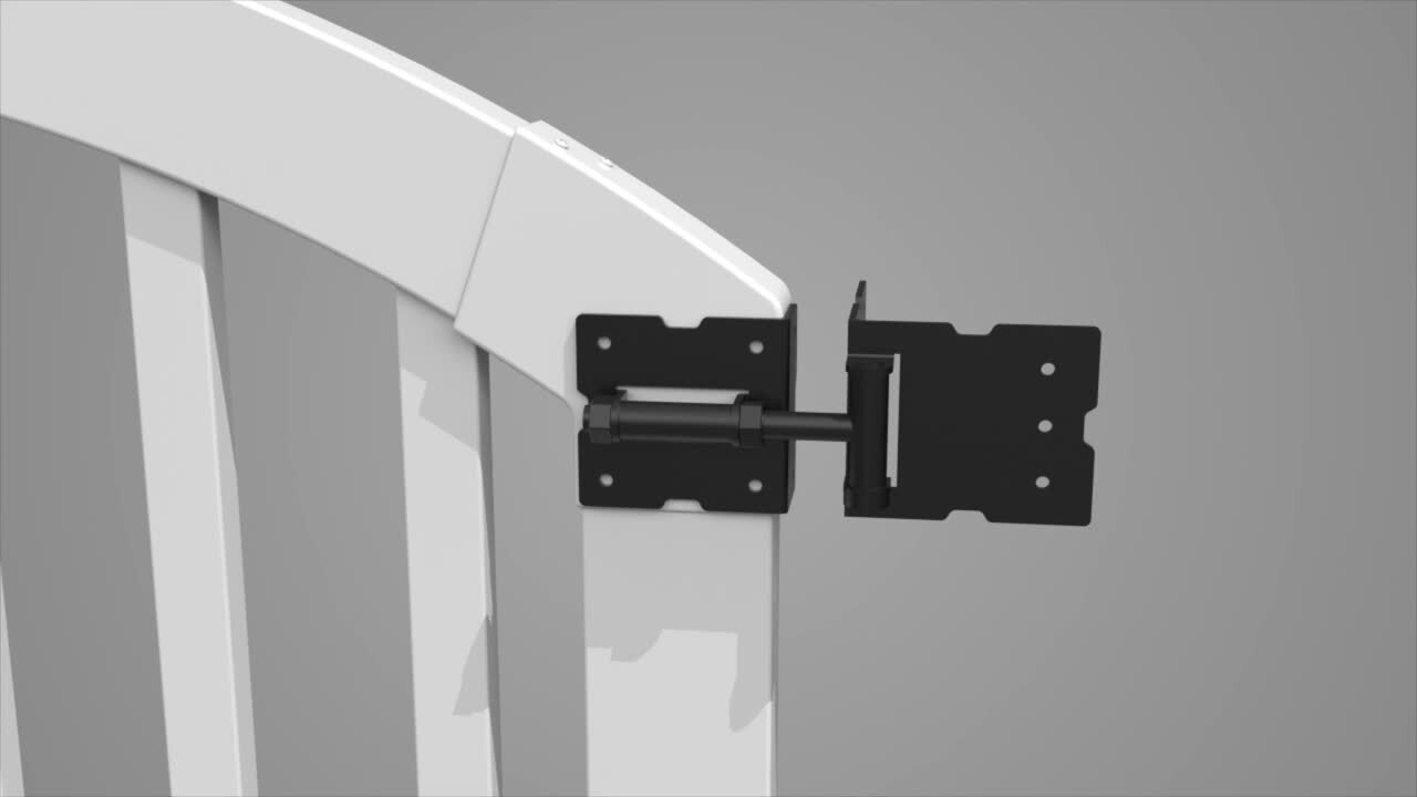 WamBam Fence 4 ft. x 4 ft. Sturbridge Vinyl Fence Gate with Stainless Steel Hardware