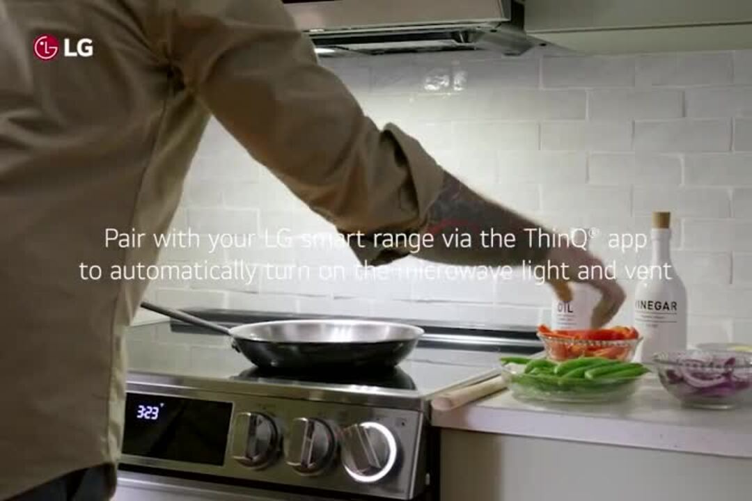 LG - Smart 1.7 cu. ft. Over the Range Convection Microwave Oven with Air Fry in PrintProof Stainless Steel