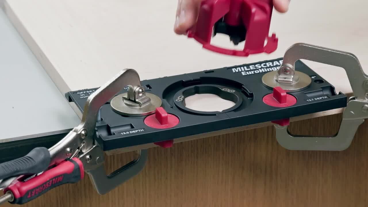 Kreg concealed hinge jig on sale with 35mm drill bit