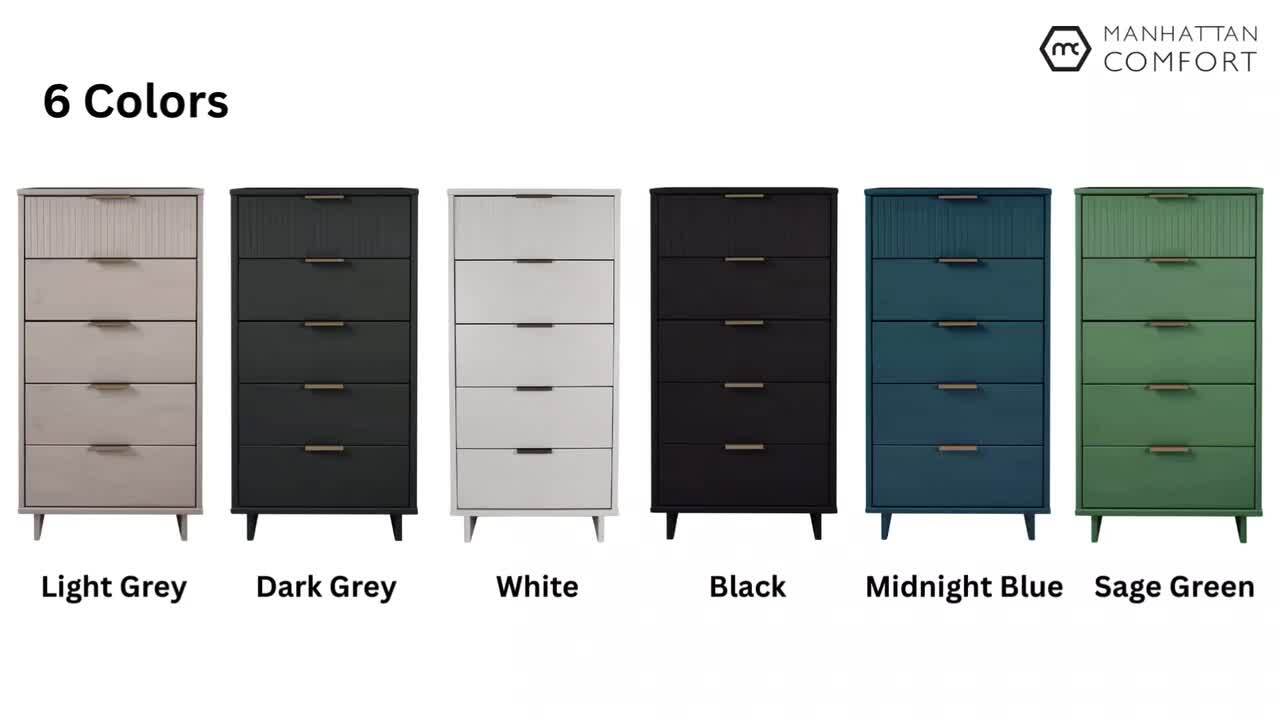 Granville Sage Green 2-Drawer 18.11 in. W Nightstand and 3-Drawer 37.8 in. W Standard Dresser (Set of 2)