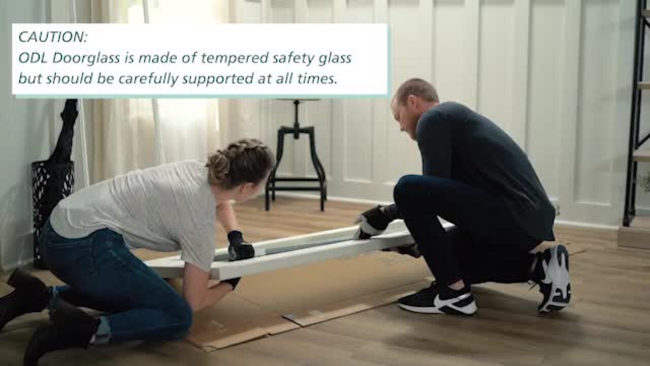 ODL 1-Lite Clear Low-E Glass 22 in. x 64 in. x 1 in. with White