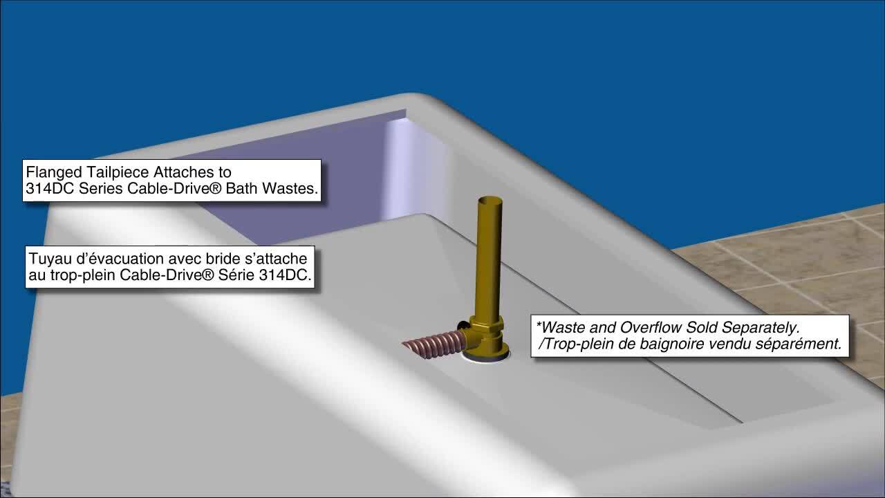 OS&B PVC Drain Testable Rough-in for Freestanding Tubs