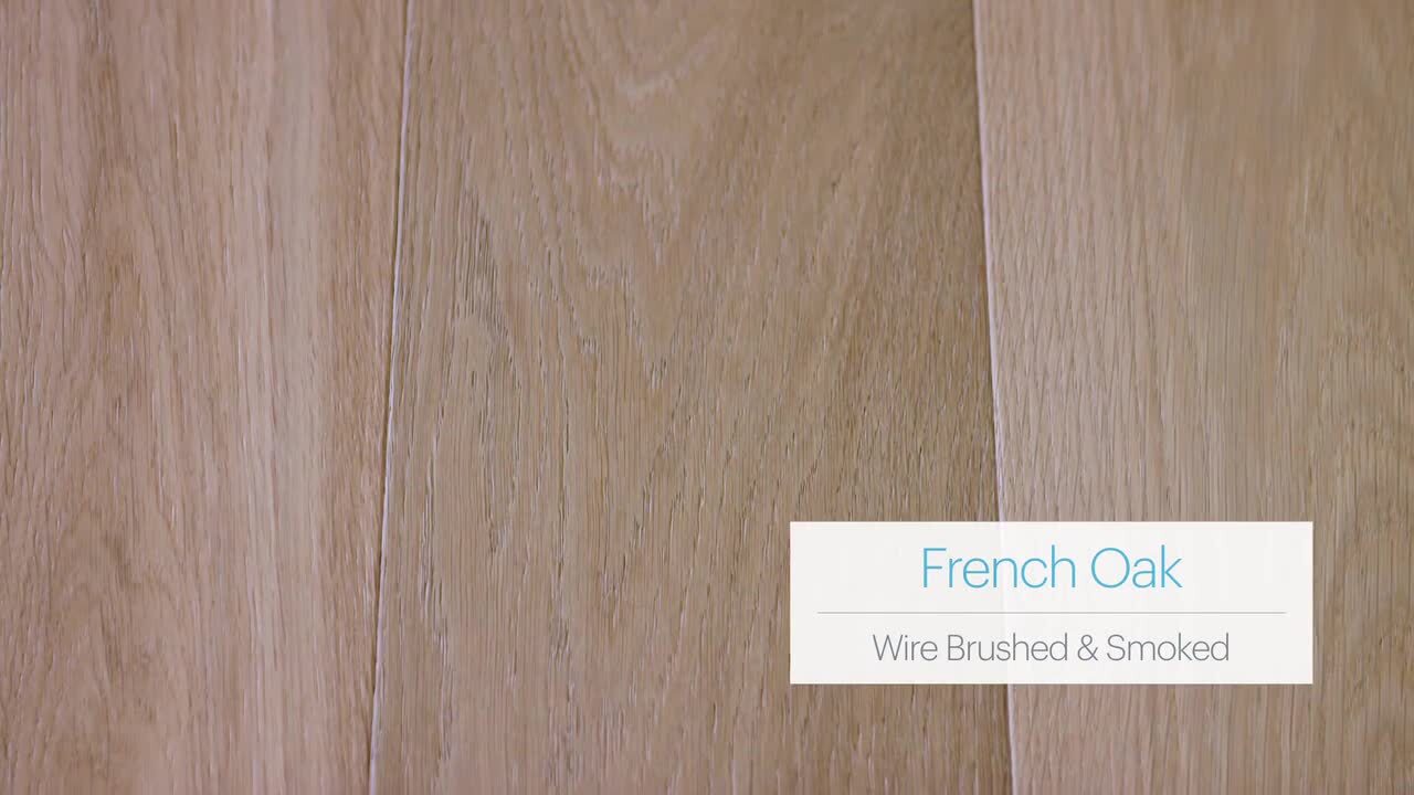 Malibu Wide Plank Baker French Oak 3/8 in. T x 6.5 in. W Click Lock Wire Brushed Engineered Hardwood Flooring (23.6 sq. ft./case)