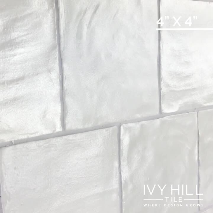 Ivy Hill Tile Amagansett Gin White 4 in. x 4 in. Mixed Finish