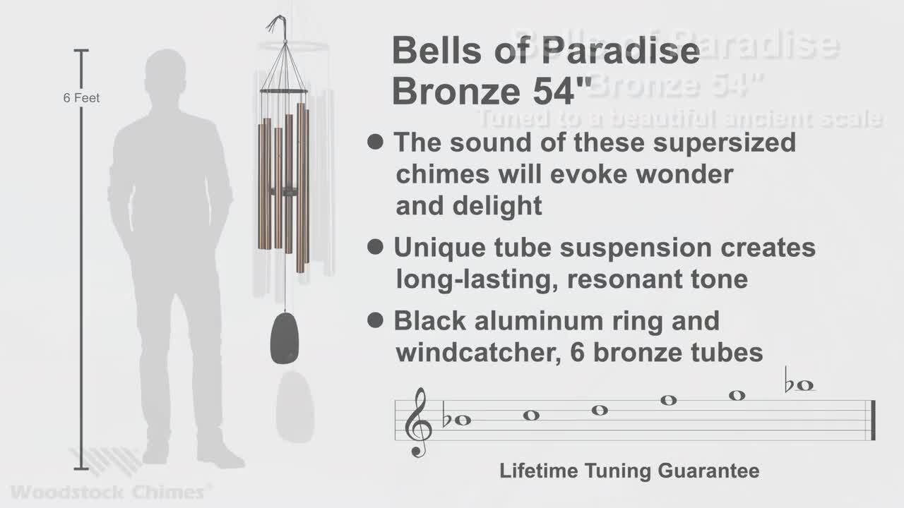 Signature Collection, Bells of Paradise, 54 in. Bronze Wind Chime