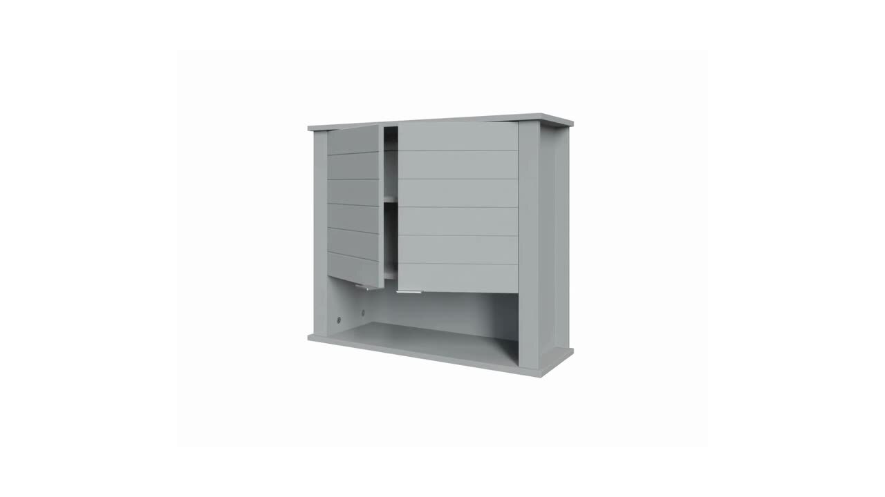 RiverRidge Madison 22.88-in x 19.88-in x 7.88-in White Bathroom Wall Cabinet