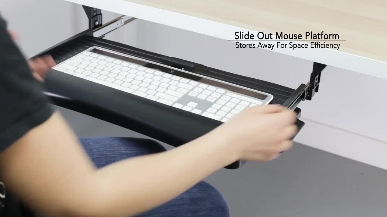 mount-it! Under Desk Keyboard Drawer with Mouse Platform MI-7136 - The Home  Depot