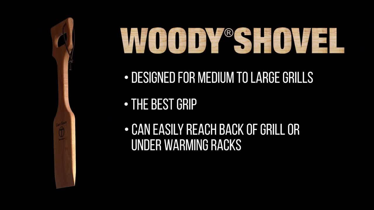 Great Scrape - Woody Eco (14 inch) - The Ultimate BBQ Cleaning Tool & Wood Grill Scraper 14 inch Eco