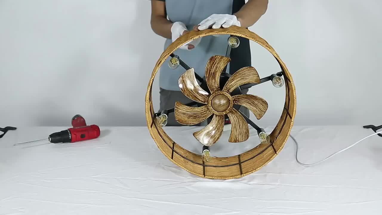 Oaks Aura Cora 20 in. Indoor Brown Rattan Wicker Scandi-Style