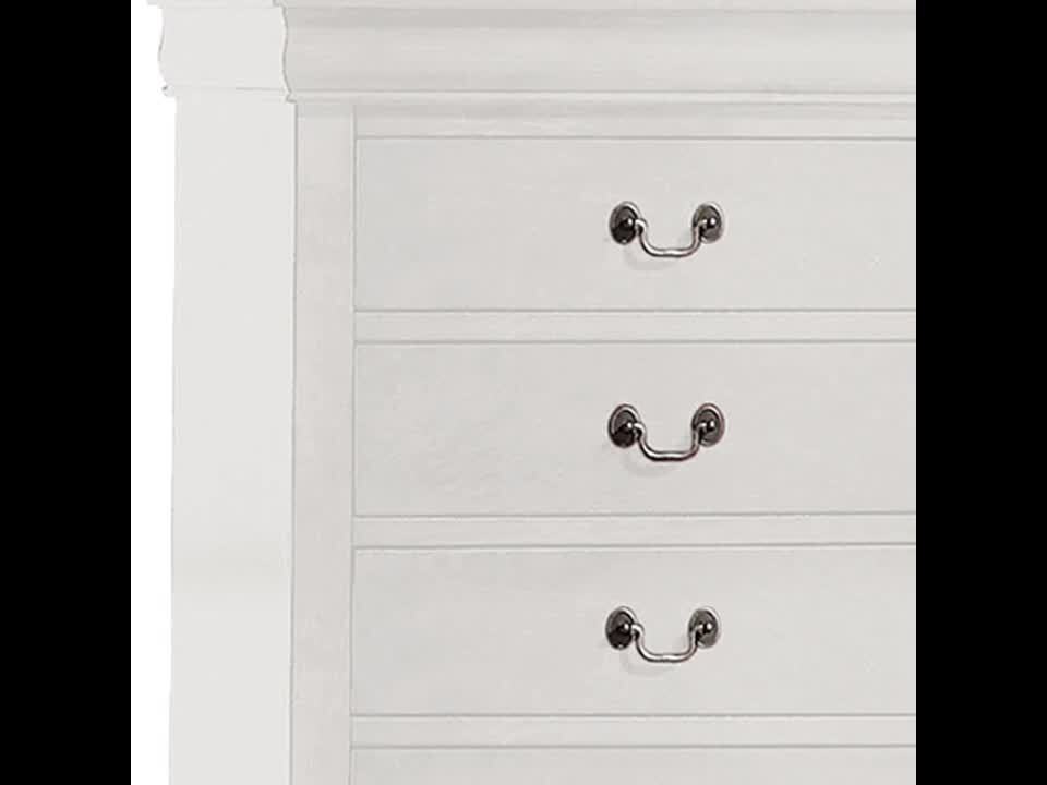 31 X 19 X 47 Gloss White Stainless Steel Drawer Chest 31 X 19 X 47 Gloss White Stainless Steel Drawer Chest