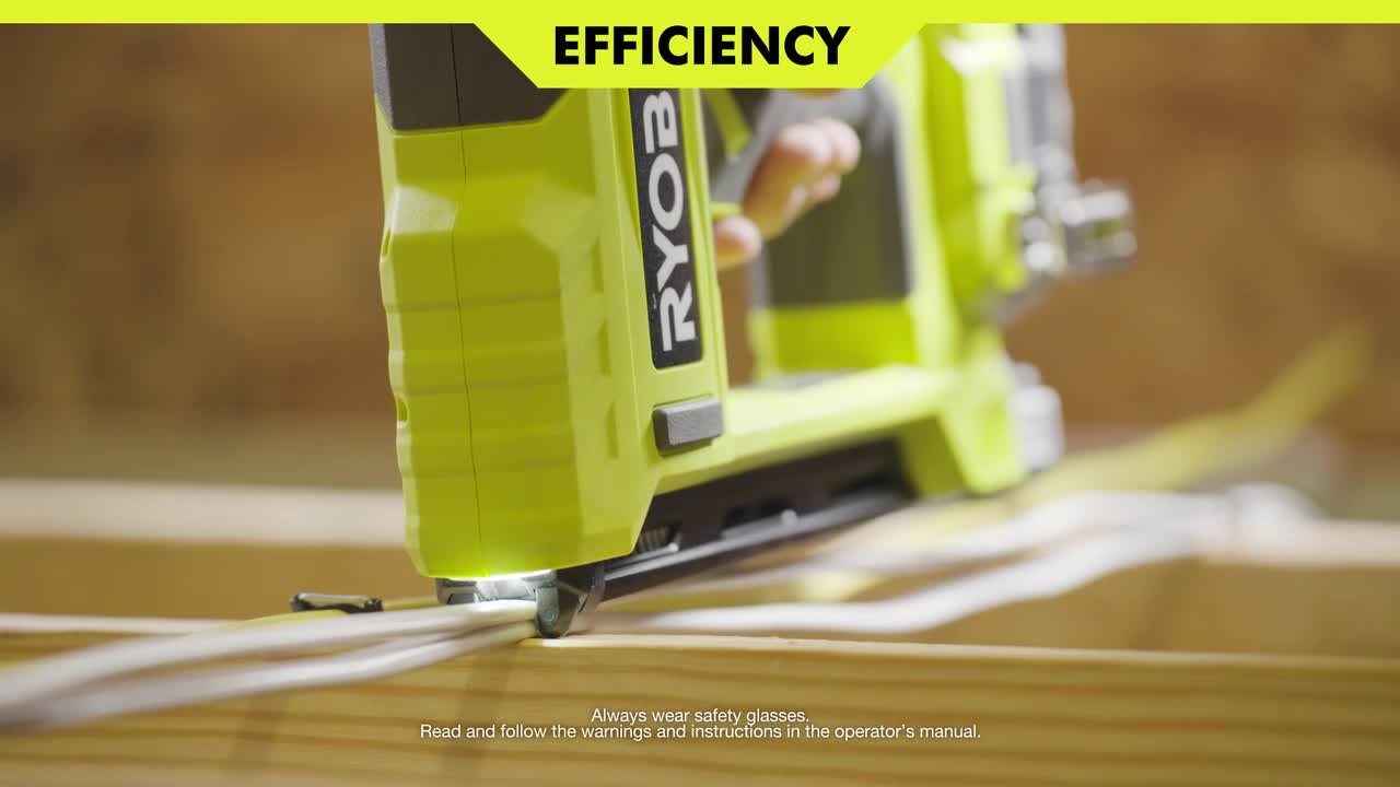 RYOBI ONE+ 18V Cordless Cable Stapler (Tool Only) PCL336B - The