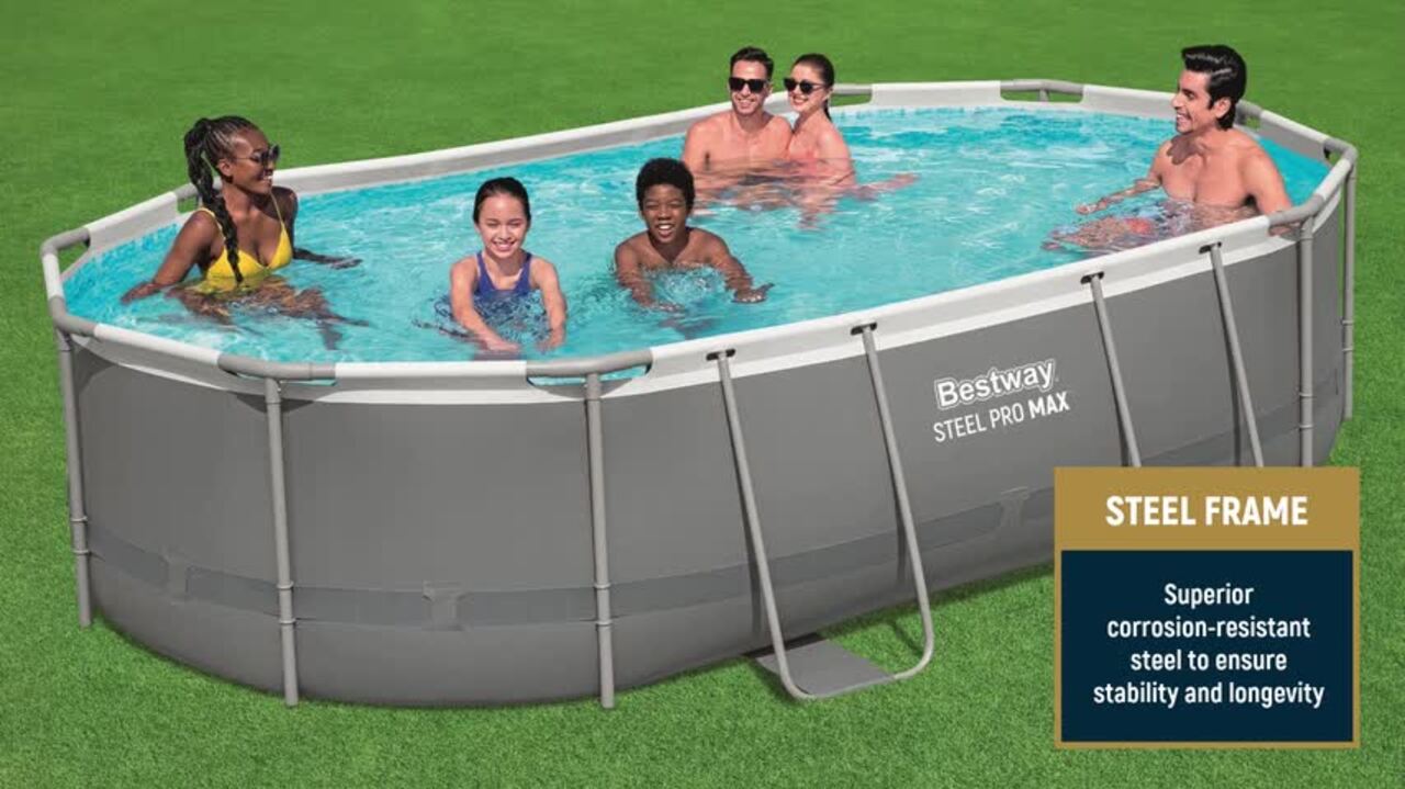 Bestway 16 ft. x 10 ft. Oval 42 in. Soft-Side Above Ground