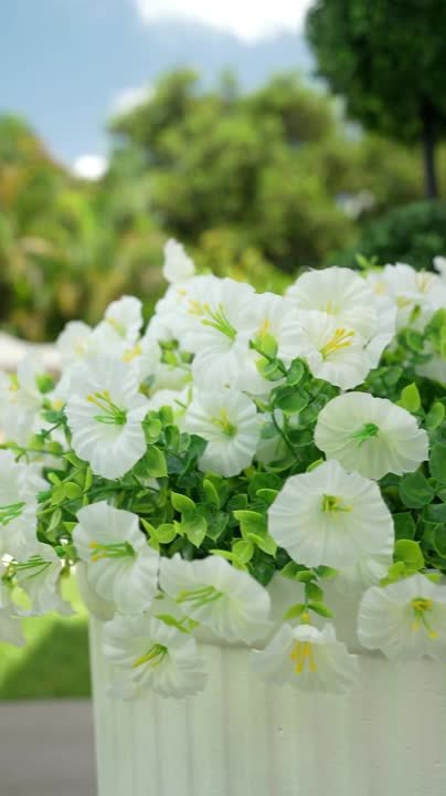 Nearly Natural 14 in. UV Resistant Artificial Morning Glory Bush