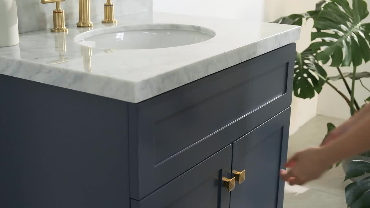 Cottage 30 in. W x 21.63 in. D Vanity Cabinet Only in Harbor Blue