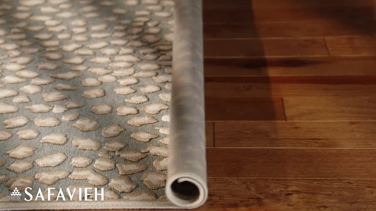 SAFAVIEH Paradise Stone/Aqua 5 ft. x 8 ft. Animal Print Area Rug SAFAVIEH Paradise Stone/Aqua 5 ft. x 8 ft. Animal Print Area Rug