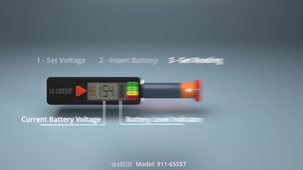 La Crosse Technology Portable Handheld Digital Battery La Crosse Technology Portable Handheld Digital Battery