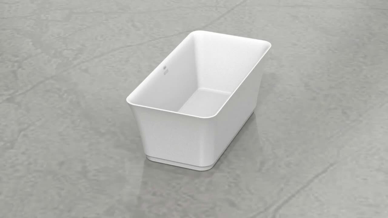 59 in. Acrylic Double Ended Flatbottom Non-Whirlpool Bathtub in Glossy White 59 in. Acrylic Double Ended Flatbottom Non-Whirlpool Bathtub in Glossy White